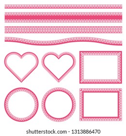 Pink lace and frame