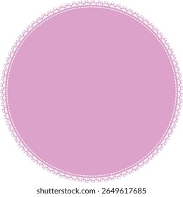 Pink Lace Round Background – Romantic Decorative Circle