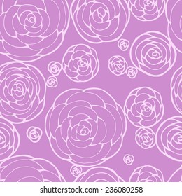 Pink lace seamless floral pattern, vintage illustration