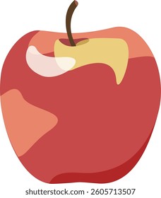 Pink Lady Apple Vector Illustration EPS File