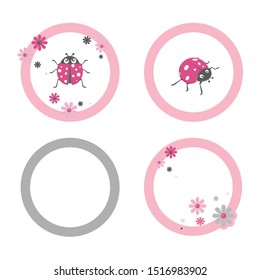 pink ladybug cupcake toppers