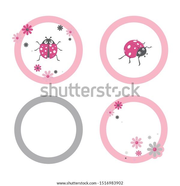 pink ladybug cupcake toppers