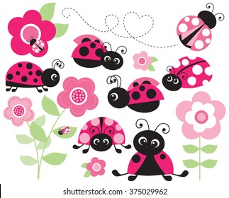 pink ladybug garden