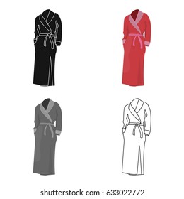 Pink lady's bath robe icon in cartoon style vector symbol stock illustration.