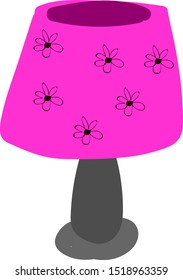 Pink lamp, illustration, vector on white background.