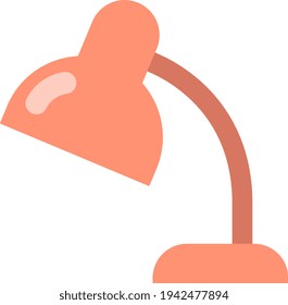 rosafarbene Lampe, Illustration, Vektorgrafik auf weißem Hintergrund