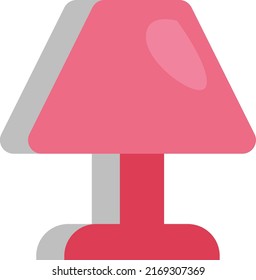 Pink lamp, illustration, vector on a white background.