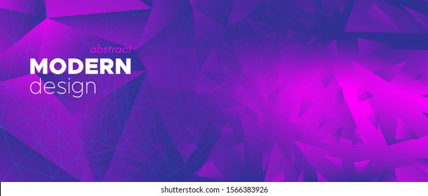Pink Landing Page. Graphic Polygonal Pattern. Gradient Geometry Texture. Dynamic Minimal Concept. Landing Page. 3d Abstract Polygon Wallpaper. Purple Geometric Shapes. 3d Modern Landing Page.