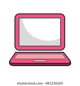 pink laptop computer