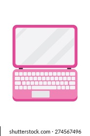 Pink Laptop, Device Icon