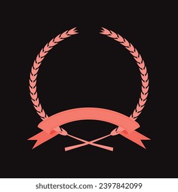 Fichier vectoriel de couronne de laurier rose