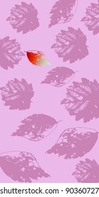 Pink leaf background
