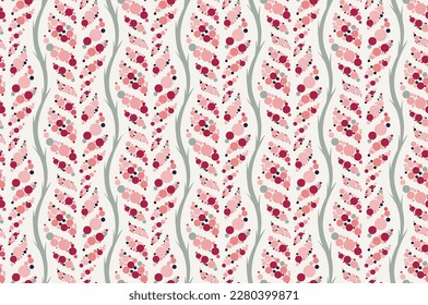 Pink leaf circle pattern. Vector seamless leaves pattern. background leaf pattern pink style. seamless autumn ornament. circle pattern.