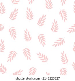 Pink leaf seamless pattern background