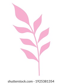 diseño de ilustraciones vectoriales de iconos de follaje de ramas rosadas