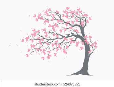 Pink leave tree