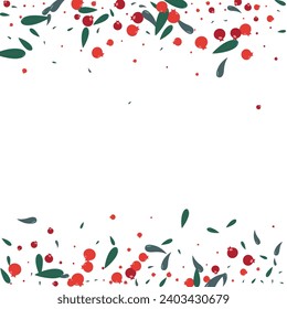 Pink Leaves Background White Vector. Berries Decoration Illustration. Burgundy Foliage Modern. Seamless Template. Herb Sale.