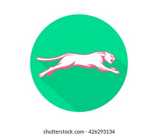 pink leopard cheetah tiger jaguar beast animal image vector 
