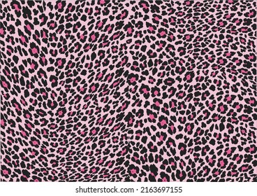 pink leopard design vector hand drawn