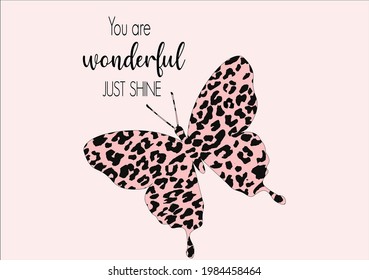 pink leopard lettering vector art