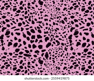 Pink Leopard Pattern Animal Print Vector Illustration Background 
