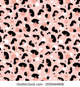 Pink leopard pattern design, vector illustration background