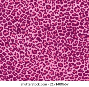 Pink Leopard Pattern, Vector Design