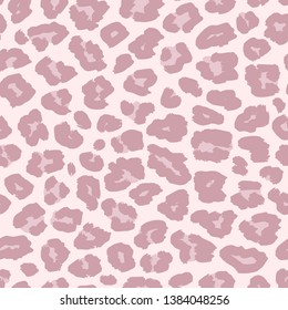 Pink Leopard Print. Abstract Vector Seamless Pattern With Hand Drawn Spots. Elegant Background With Animal Skin Print Of Jaguar, Cheetah, Leopard Fur. Modern Glamour Fashion Design, Trendy Colors