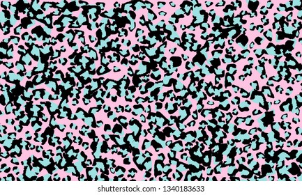Pink leopard print design. Animal skin pattern. Vector illustration.