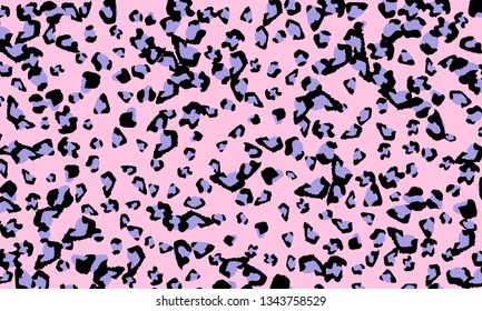 Pink leopard print design. Animal skin pattern. Vector illustration.