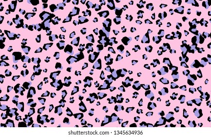 Pink leopard print design. Animal skin pattern. Vector illustration.