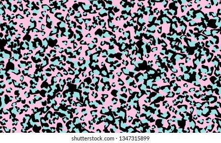 Pink leopard print design. Animal skin pattern. Vector illustration.