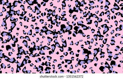 Pink leopard print design. Animal skin pattern. Vector illustration.