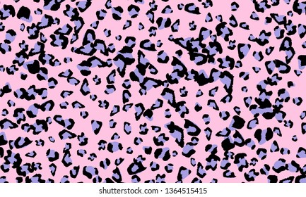 Pink leopard print design. Animal skin pattern. Vector illustration.