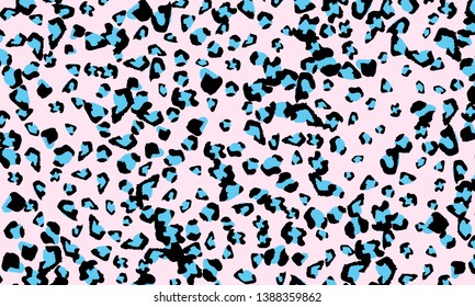 Pink leopard print design. Animal skin pattern. Vector illustration.