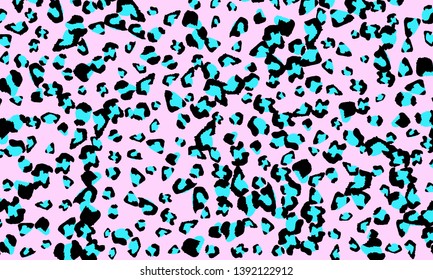 Pink leopard print design. Animal skin pattern. Vector illustration.