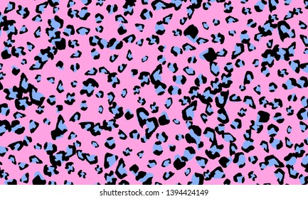 Pink leopard print design. Animal skin pattern. Vector illustration.