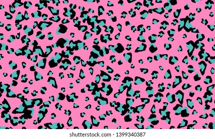Pink leopard print design. Animal skin pattern. Vector illustration.