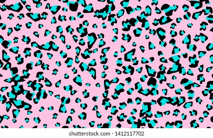 Pink leopard print design. Animal skin pattern. Vector illustration.