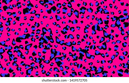 Pink leopard print design. Animal skin pattern. Vector illustration.