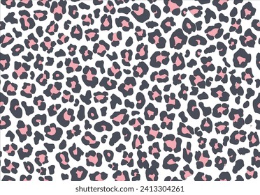 vector de diseño de patrones de impresión de leopardo rosa