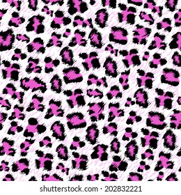 Pink Leopard Seamless Background