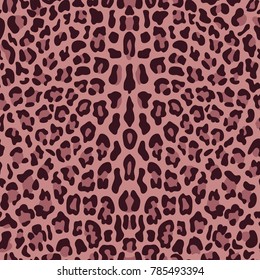 Pink leopard seamless pattern. Animal romantic wallpaper on pink background for textile prints, wallpaper, wrapping.