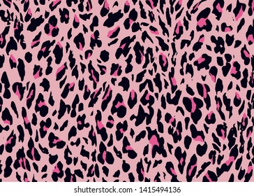 Pink Leopard skin pattern design. Leopard print vector illustration background. Wildlife fur skin design illustration for print, web, home decor, fashion, surface, graphic design