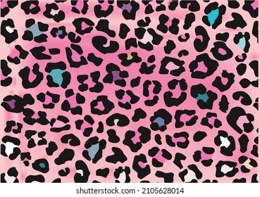 pink leopard vector art design hand drawn Seamless leopard pattern can be used for graphic design textile design or web design.
