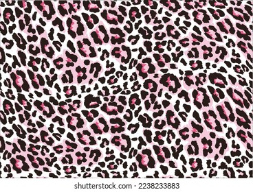 pink leopard vector design art seamless repeating pattern 