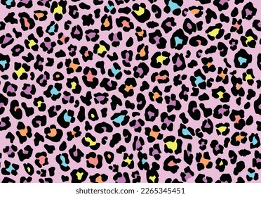 pink leopard vector design hand draswn