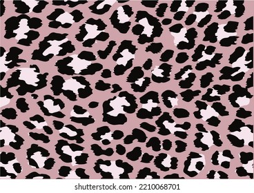 pink leopard vector hand drawn design vector