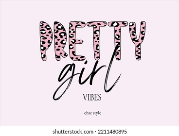 pink leopard wild hand drawn