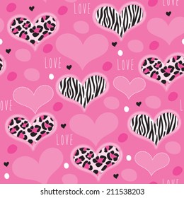 pink leopard zebra pattern vector illustration